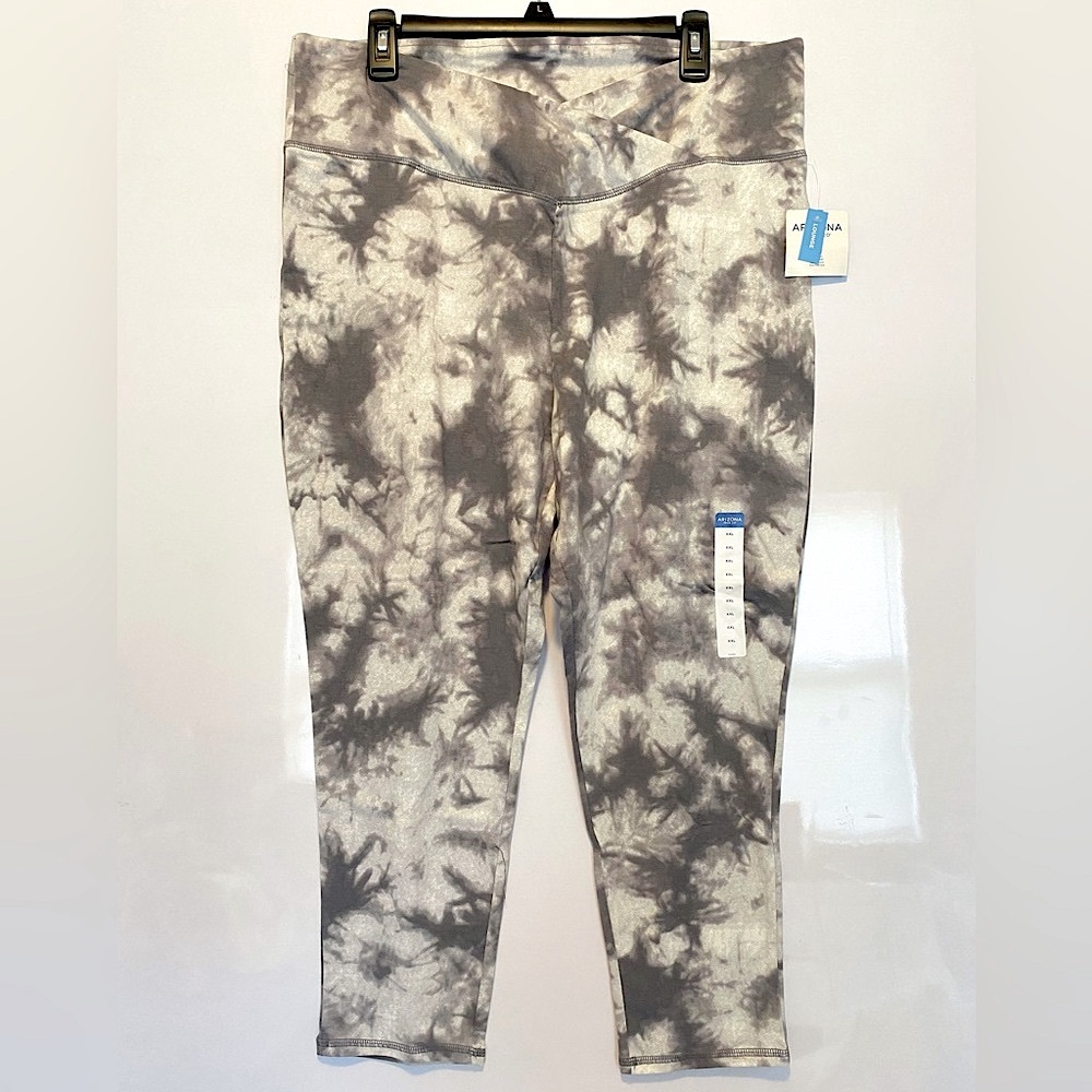 Arizona Tie Dye Lounge Leggings Girl’s XXL Gray Crossover Waist